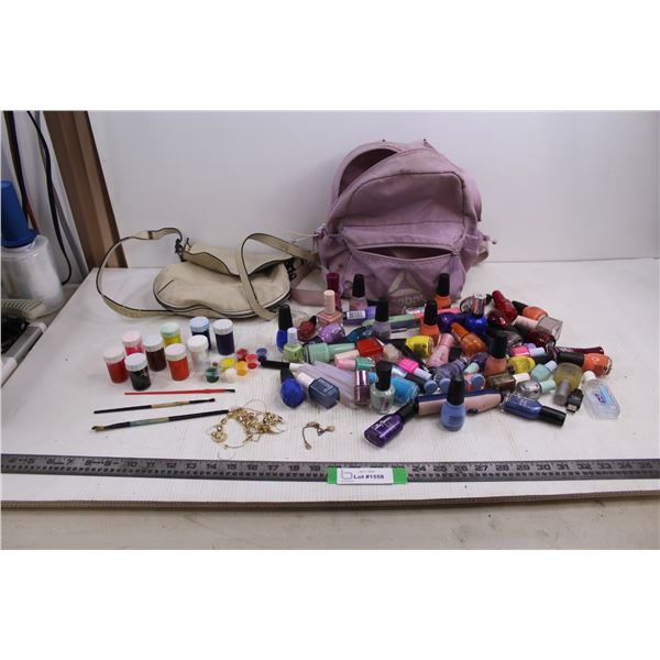 Assorted Nail Polishes - As is, Assorted Paints - As is, Reebok Backpack - As is, Rag & Bone Leather