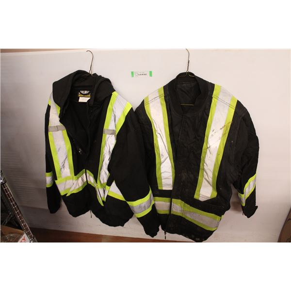 * (2) High Vis Jackets (Forcefield Hard Shell Size XL, Holmes Workwear Soft Shell Size Large)