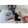 Image 3 : Rope, Tongs, Book of Tools, Ceramic Bust, Marylin Monroe Wall Decor, Audio CDs and Misc.