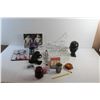 Image 7 : Rope, Tongs, Book of Tools, Ceramic Bust, Marylin Monroe Wall Decor, Audio CDs and Misc.