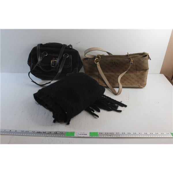 (2) Ladies Purses and Blanket