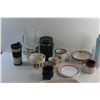 Image 3 : (2) Cannisters, Water Bottle, Mugs, Bowls, Plates, Pitcher and Microwave Dish