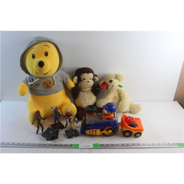 (3) Plush & Kids Toys and Marvel Figures - As Is