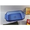 Image 6 : Blue Glass Baking Dish, Hanging Folders, Framed Print and Pen Holder
