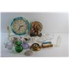 Image 1 : Clock, Vases, Plates, Cups, Mugs, Nativity Decor and Misc.