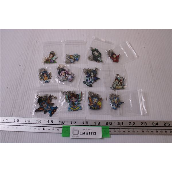 (12) Fairy Pendant Necklaces - Various Styles
