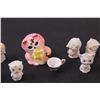 Image 3 : (10) Ceramic Animal Figurines, Pink Kitten Salt Shaker, Tiny Teacup