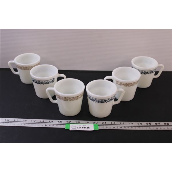(6) PYREX Vintage Mugs (Two Patterns)