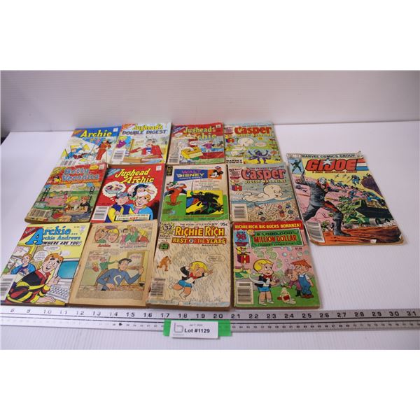 (12) Archie & Casper & Disney & Richie Rich Comic Digest Books & G.I. Joe Comicbook
