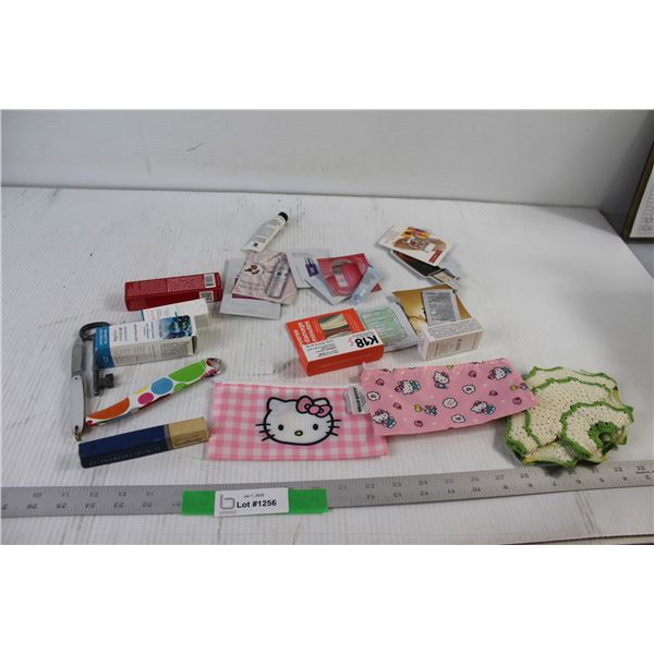 Beauty Products, Change Purse, Pocket Knife, Coasters