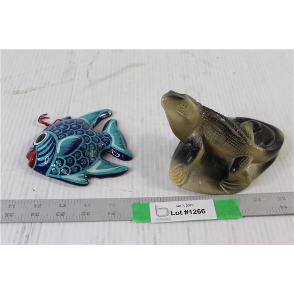 Clay Fish, Ceramic Lizard Decor