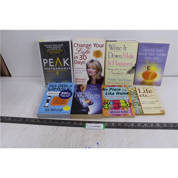 (8) Self-Help Books (Change Your Life In 30 Days, Peak Performance, Write It Down)