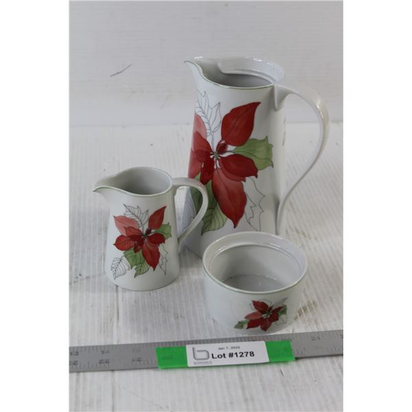 Block Spal Sugar Bowl, Creamer, Pitcher
