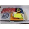 Image 1 : (4) Hilroy 200 Page Ruled Sheets (NIB), Orbit Binder, Assorted Colored Paper, Misc.)