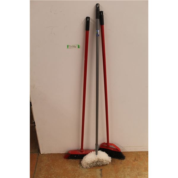 * (2) Vileda Brooms & Mop - As is