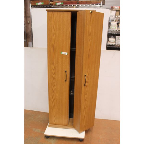 *Wood Veneer Closet - 12 1/2" x 22 1/2" x 64"H, Non-Working Lock