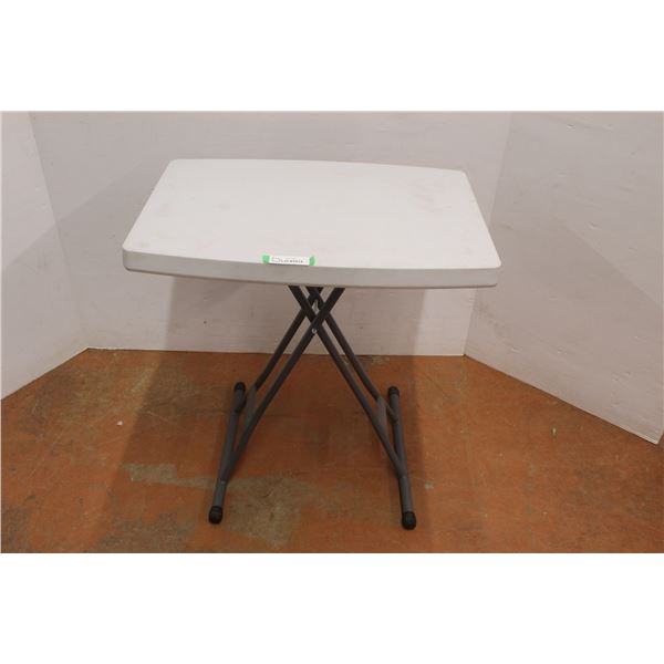 *Folding Table with Adjustable Height - 25 1/2" x 17 3/4" x 28"H, Measured at Highest Level