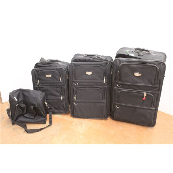 *(3) Jetliner Suitcases with Duffel Bag - Has Smell