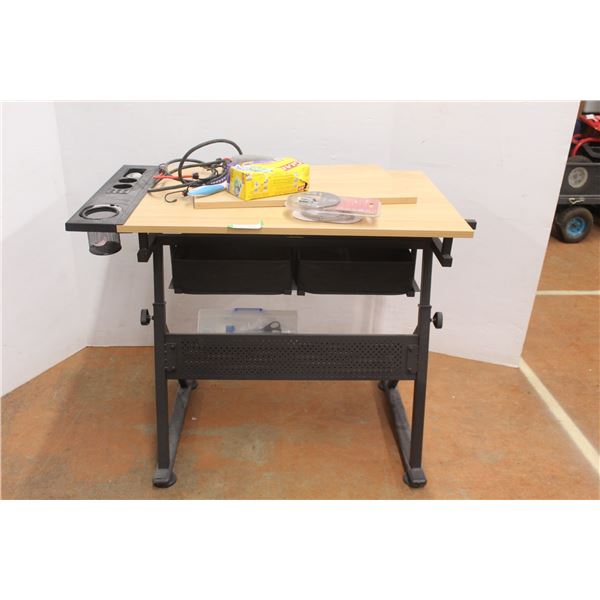 *Drafting Table with Contents - 43" x 24" x 32 1/2"H