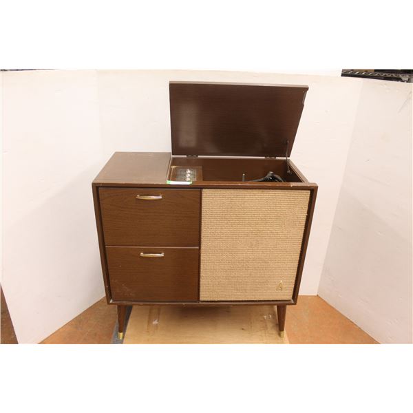 *Admiral Record Player - 31" x 15" x 42" With Top Door Open, 29"H With Top Door Closed, As Is