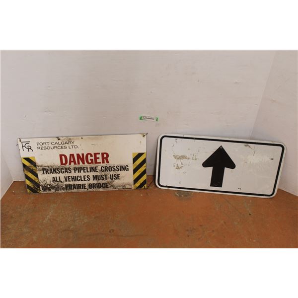 *Danger and Arrow Sign - Both 24" x 12"
