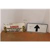 Image 1 : *Danger and Arrow Sign - Both 24" x 12"