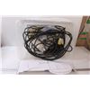 Image 1 : 45L Tote with Assorted Cables and Trouble Light - As Is