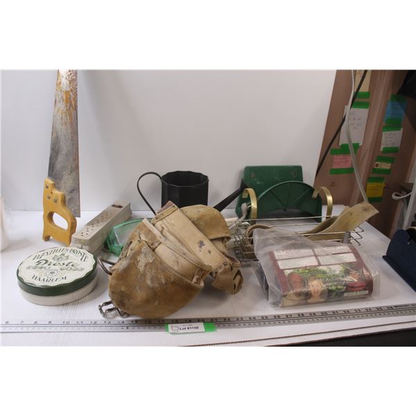 Power Bar, Watering Can, Saw, Assorted Items