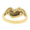 Image 6 : ArtCarved 14K Gold .45 ctw Round Brilliant Pave Diamond Curved 3 Row Polished Ri