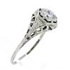 Image 9 : Antique Art Deco 18k Gold 0.26 ctw European Diamond Solitaire Etched Filigree Ri