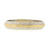 Image 4 : Men's 14k Two Tone Gold Textured Center w/ Milgrain Eternity Stackable Band Ring