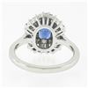 Image 8 : Platinum & 18k Gold GIA Burma NO HEAT Sapphire Baguette Diamond Ballerina Ring