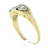 Image 9 : Vintage 14K TT Gold 0.45 ctw Round Brilliant Diamond 3-Stone Polished Band Ring