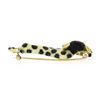 Image 5 : Vintage 18k Gold Detailed Enamel w/ Diamond Spotted Leopard Panther Brooch Pin