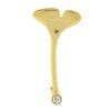 Image 1 : Vintage Tiffany & Co. 18k Gold Round Diamond Polished Ginkgo Leaf Brooch Pin