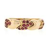 Image 6 : 18K Rose Gold Polished & 0.36 ctw Round Brilliant Pave Set Ruby Section Band Rin