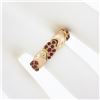 Image 7 : 18K Rose Gold Polished & 0.36 ctw Round Brilliant Pave Set Ruby Section Band Rin
