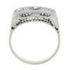 Image 8 : Antique Edwardian Platinum & 14K Gold 0.35 ctw Diamond Filigree 3 Stone Band Rin