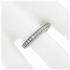 Image 3 : Estate 18k White Gold 0.90 ctw Pave Diamond 3.7mm 3 Sided Wedding Stack Band Rin