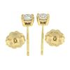 Image 4 : NEW Classic 14k Yellow Gold 0.50 ctw Round Ideal Cut Diamond 4-Prong Stud Earrin