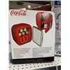 Image 3 : Coca-Cola Heritage Portable 12 Can Mini Fridge Retro Compact Thermoelectric Beverage Cooler for Home