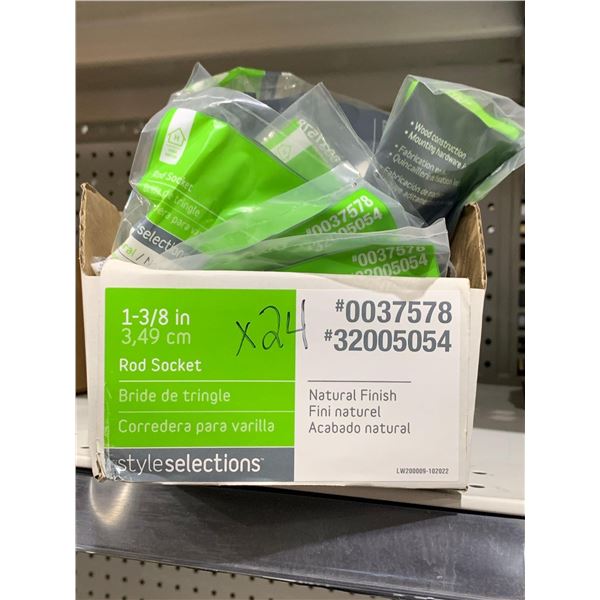 Rod Socket 1 3/8in x 24, Natural Finish