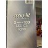 Image 2 : Sylvania Stay-Lit 2 sets of 100 LED C9 Lights, Warm White (33ft per set)