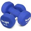 Image 1 : Yes4All Neoprene Coated Dumbbell Hand Weight Sets of 2 - Multiple Weight Options with 15 Colors, Hex