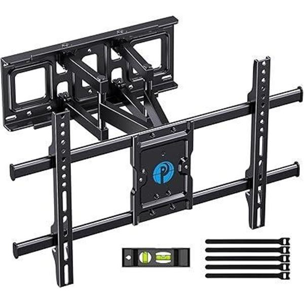 Pipishell Full Motion TV Wall Mount for 37-75" Flat Curved TVs, Wall Mount TV Bracket with Dual Arti