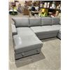 Image 3 : Thomasville Convertible Fabric Sectional with Storage Chaise