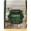 Image 2 : Harmonized home Harper Pro to Go matte black and rope, clear glass 5-light pendant light