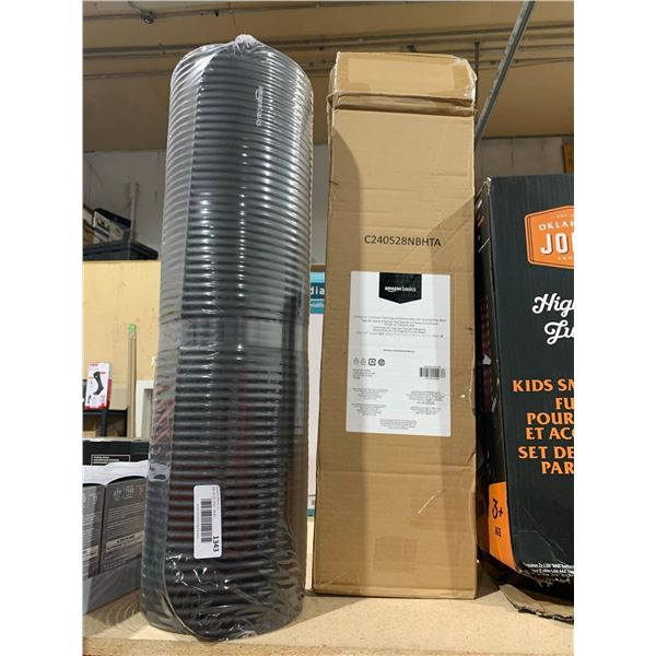 1/2in Extra Thick Yoga and Excercise Mat with Carrying Strap, Black