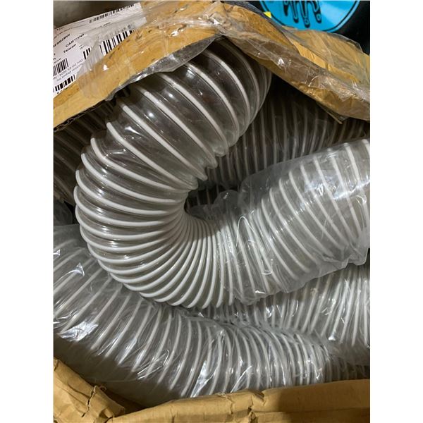 Powertec 70240 1/2in x 50ft PVC Dust Collection Hose for Dust Collector for woodworking and shop vac