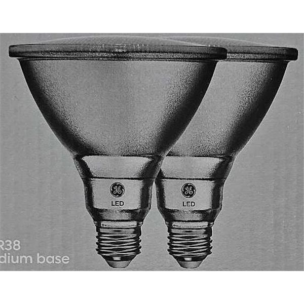 GE Classic LED Par38 Medium Base 1300 Lumens 15w, Outdoor Floodlight. (2 x 2)